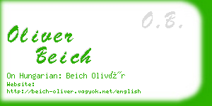 oliver beich business card